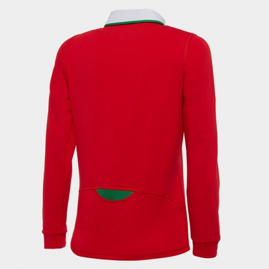 Camisola Galesa Rugby Classic Equipamento Primeiro 2020-2021 Manga Comprida